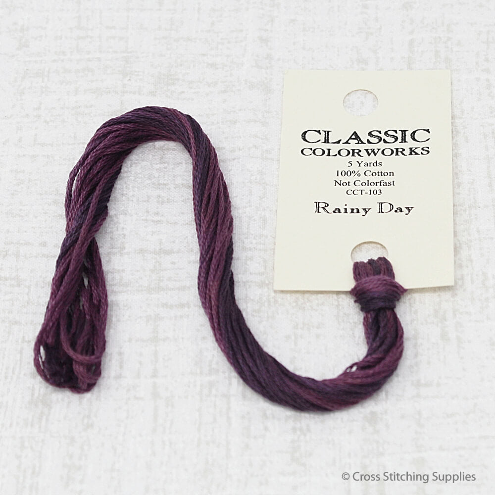 Classic Colorworks Rainy Day 5 Yd Skein Overdyed Floss